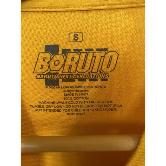 Boruto Naruto Next Generation Yellow Unisex T Shirt Size Small - Picture 3 of 8